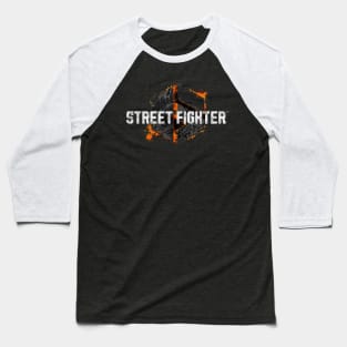 Street Fighter 6 Distressed Logo Baseball T-Shirt